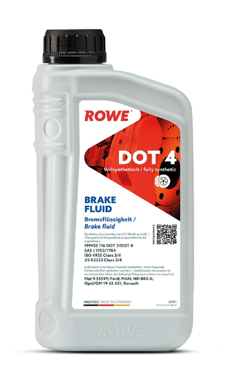 Жидкость тормозная ROWE HIGHTEC Brake Fluid DOT-4 25101-0010-03