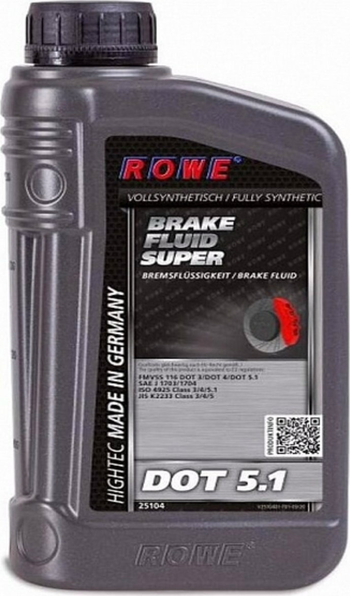 Жидкость тормозная ROWE HIGHTEC BRAKE FLUID SUPER DOT-5.1 25104-0010-03