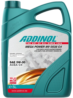 Моторное масло Addinol Mega Power MV 0538 C4 5W-30, 5л